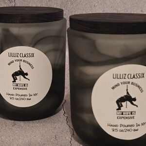 Black and Gray Hand-Poured Candle